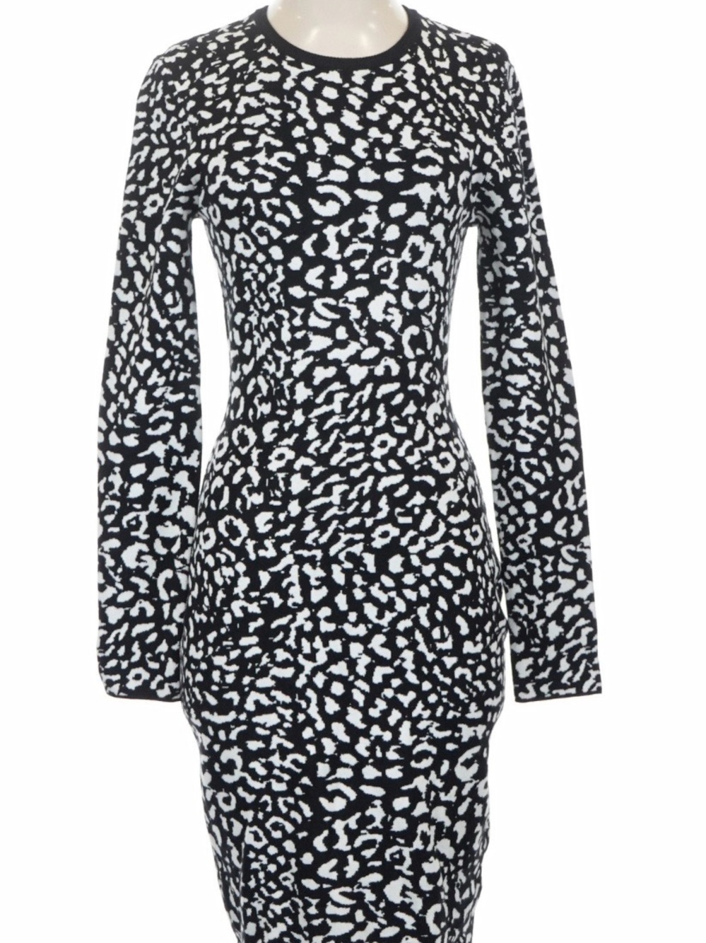 Express Leopard Print Midi Sweater Dress